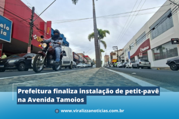 Prefeitura finaliza instalação de petit-pavê na Avenida Tamoios 