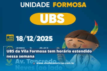 UBS da Vila Formosa tem horário estendido nessa semana