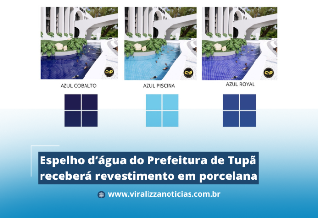 Espelho d’água do Prefeitura de Tupã receberá revestimento em porcelana