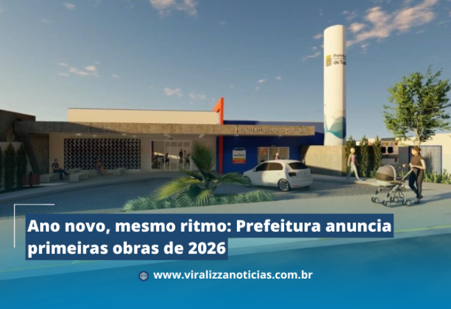 Ano novo, mesmo ritmo: Prefeitura anuncia primeiras obras de 2026
