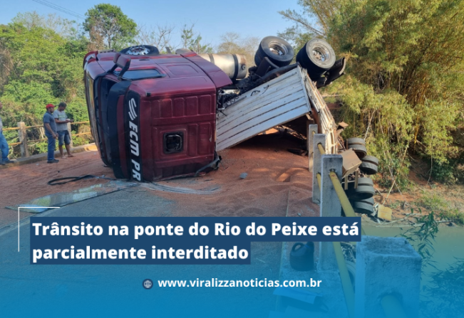 Trânsito na ponte do Rio do Peixe está parcialmente interditado