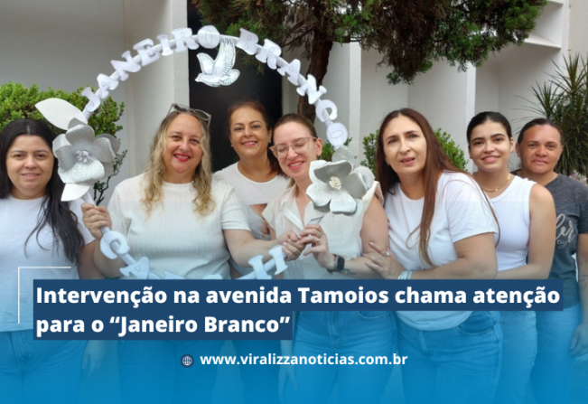 Intervenção na avenida Tamoios chama atenção para o “Janeiro Branco”