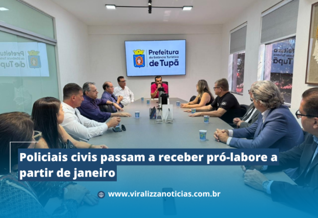 Policiais civis passam a receber pró-labore a partir de janeiro