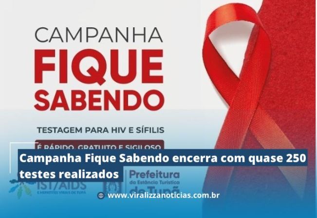 Campanha Fique Sabendo encerra com quase 250 testes realizados 