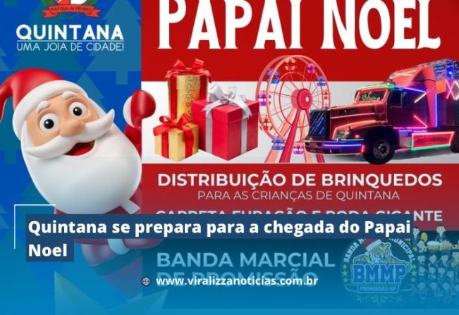 Quintana se prepara para a chegada do Papai Noel